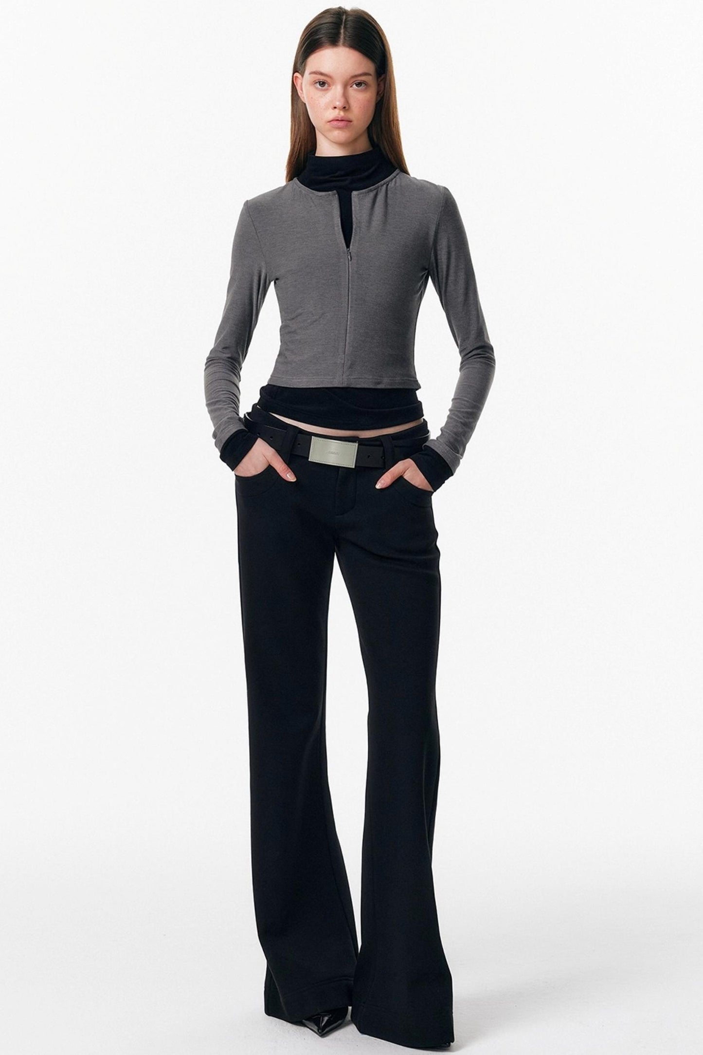 Fleece-Lined Flared Pants