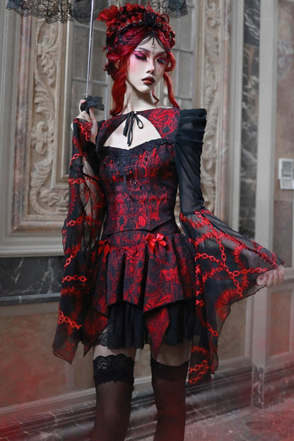 Halloween Gothic Puffy Lace Skirt