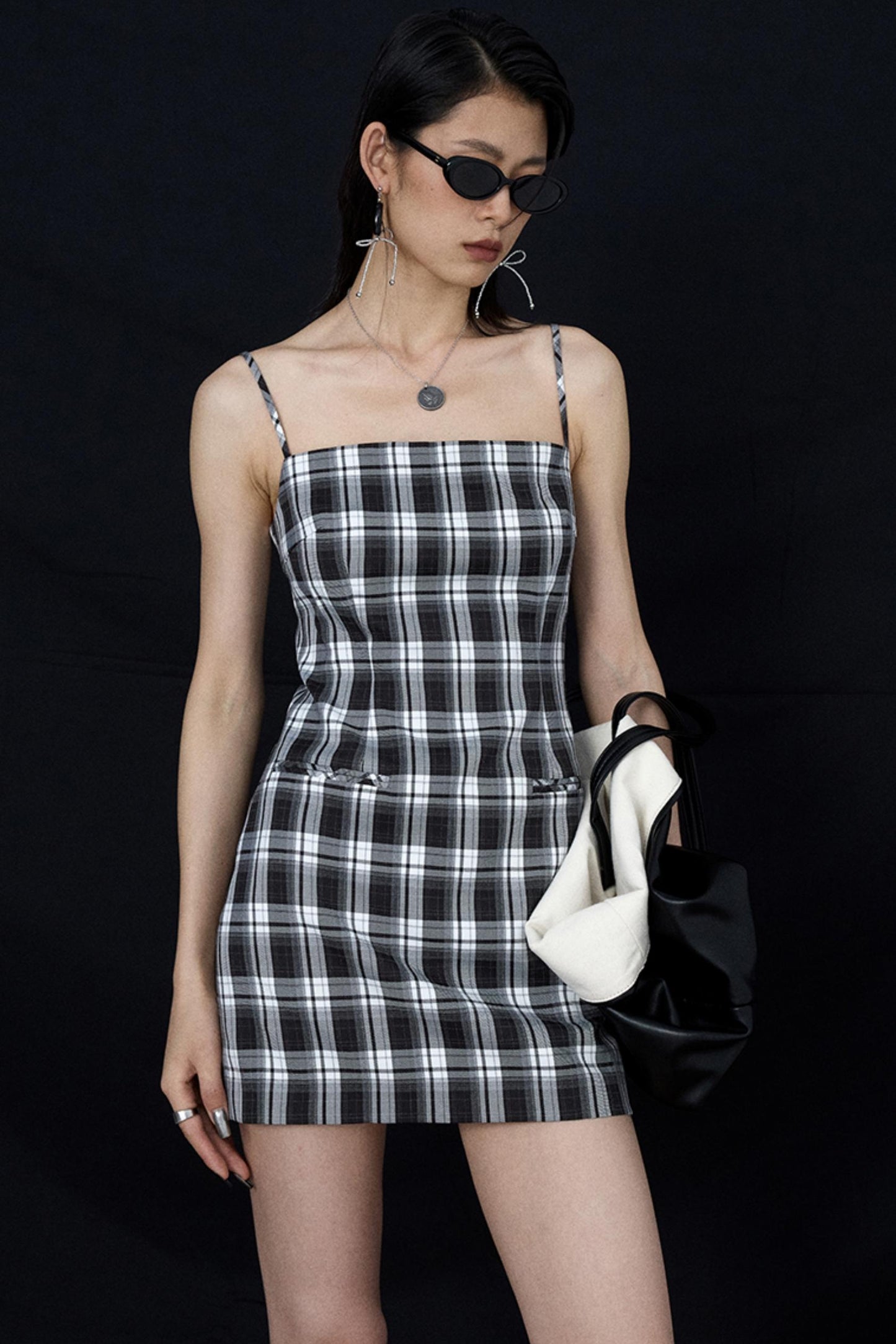 Monochrome Halter Dress