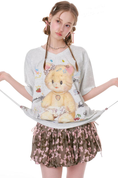 Gummy Bear V-Neck Top