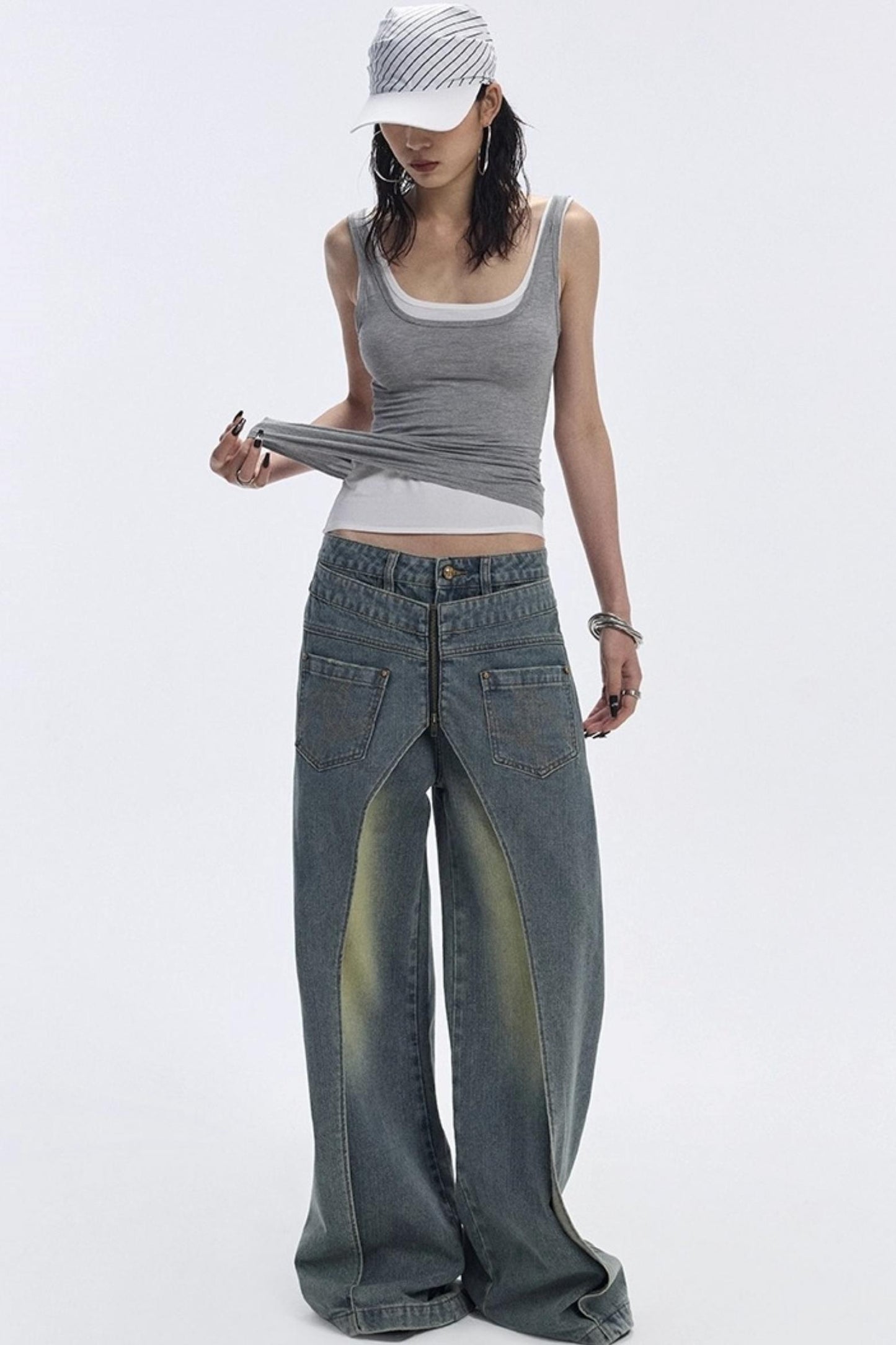 Vintage Blue Wide-Leg Jeans