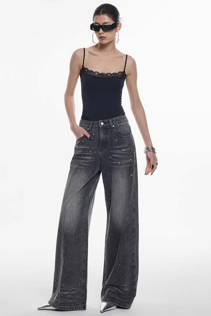 Starry Sky Rhinestone Jeans