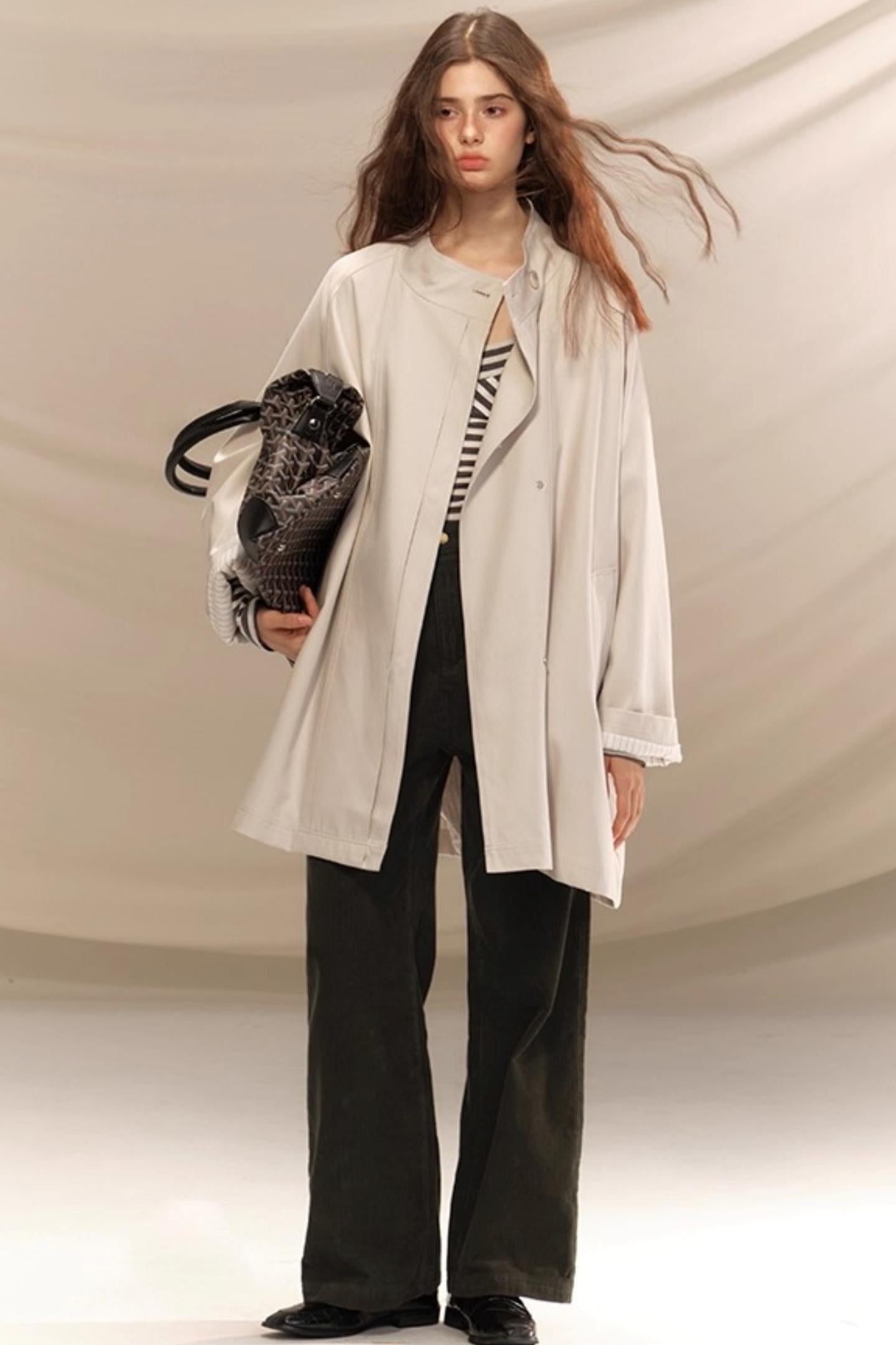 Amber Ginkgo Trench Coat