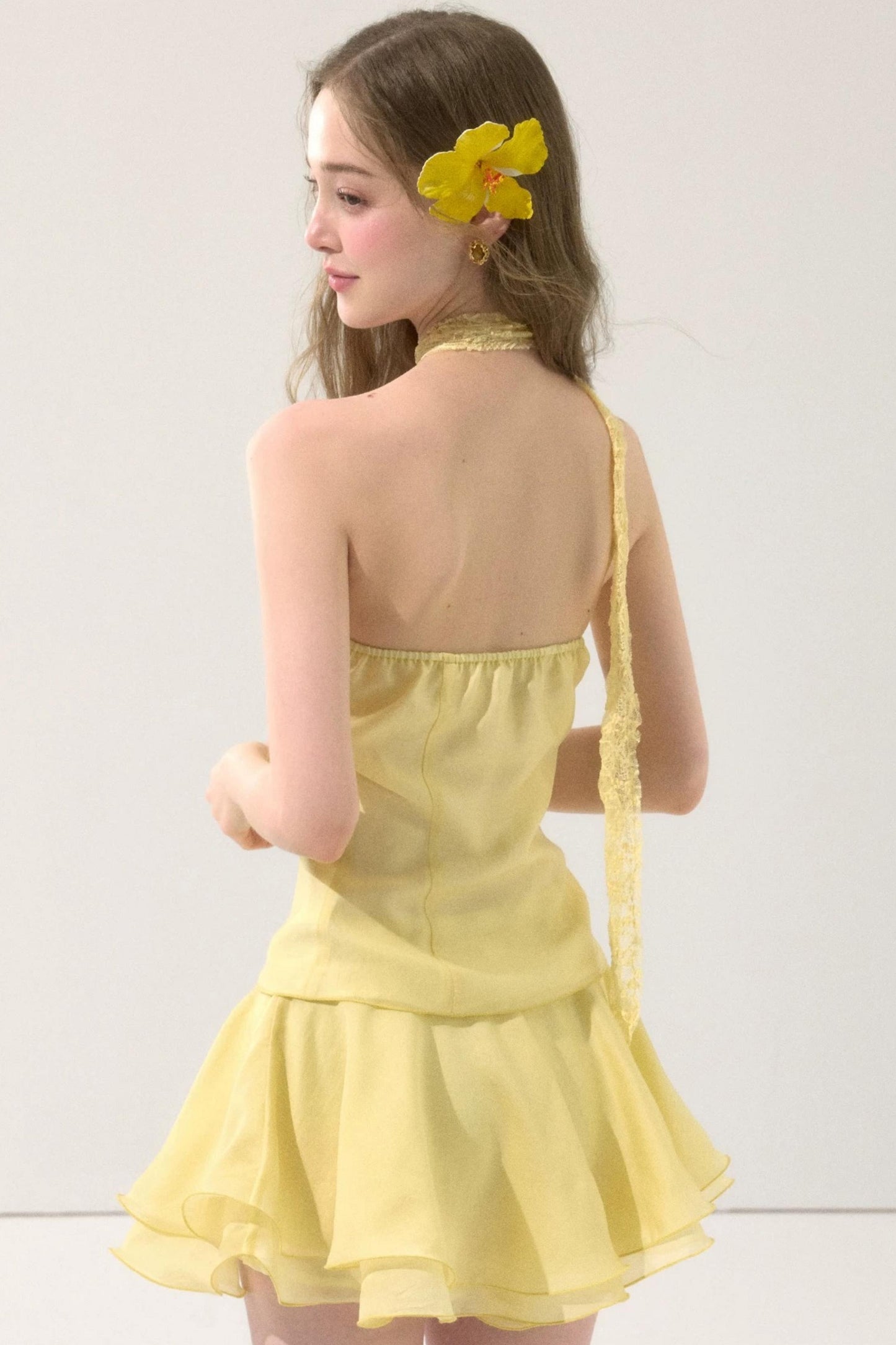Chiffon Ruffle Skirt Set