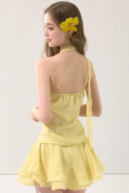 Chiffon Ruffle Skirt Set