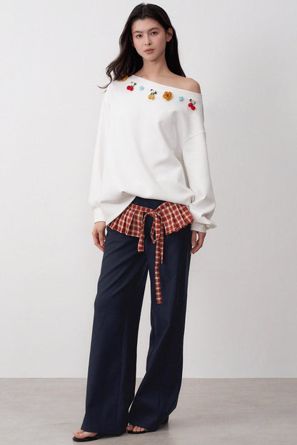 Multi-wear Slanted Shoulder Top