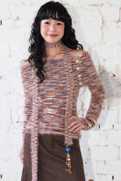 Toffee Candy Off-Shoulder Top