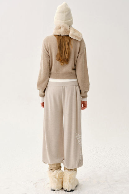 Alpaca Wool Embroidered Cardigan