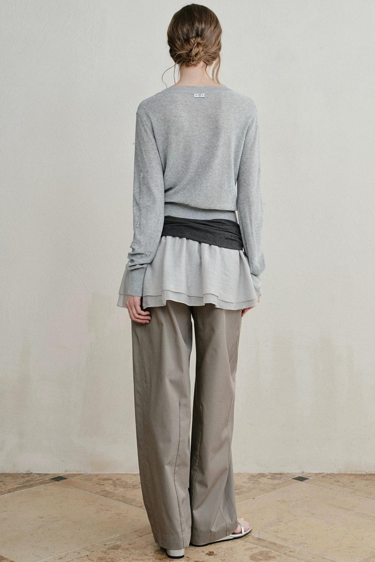 Knitted Elastic Cuffed Pants