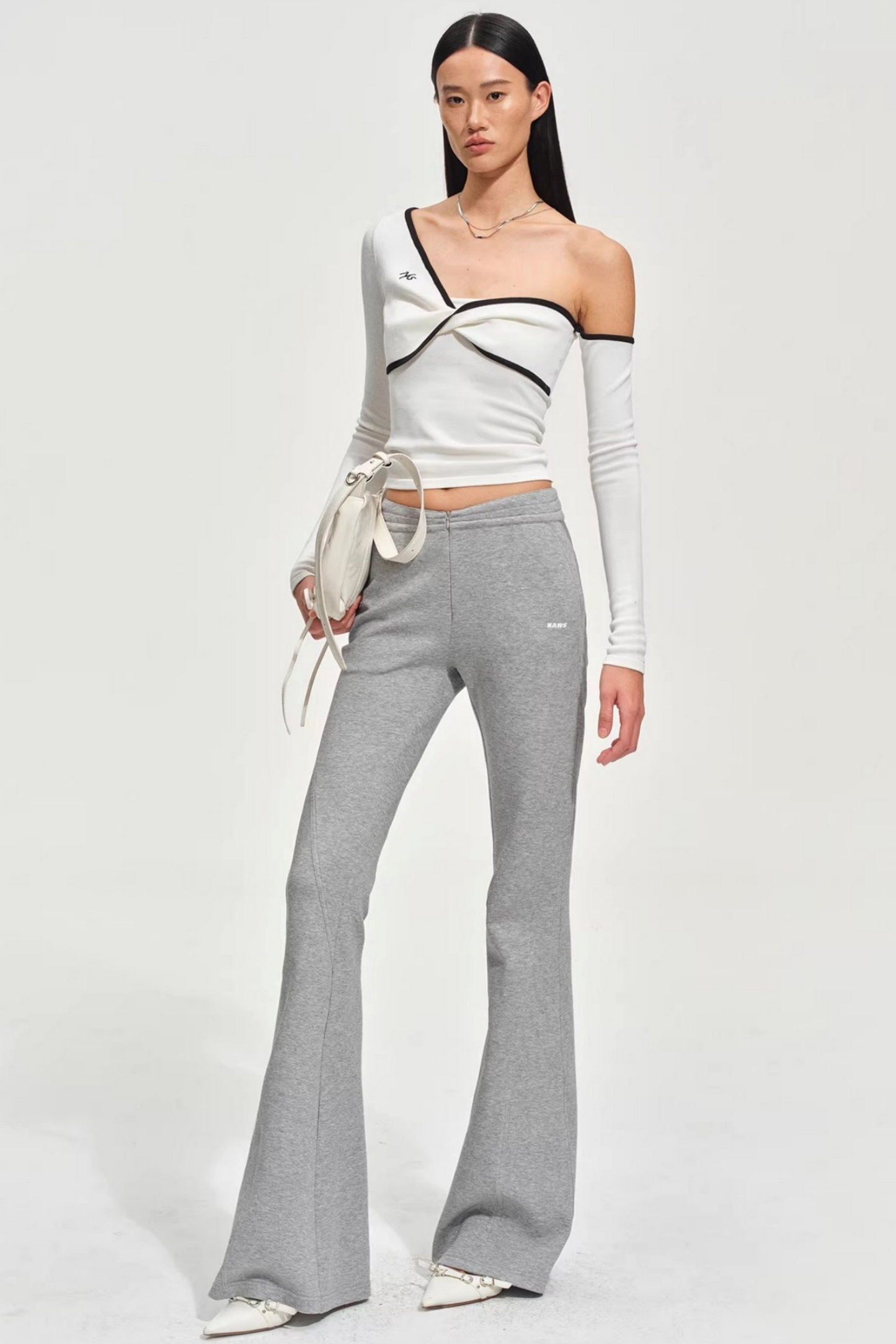 Sculpted Off-Shoulder Knit Top
