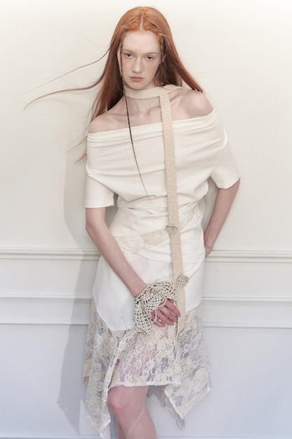 Asymmetrical Lace Top