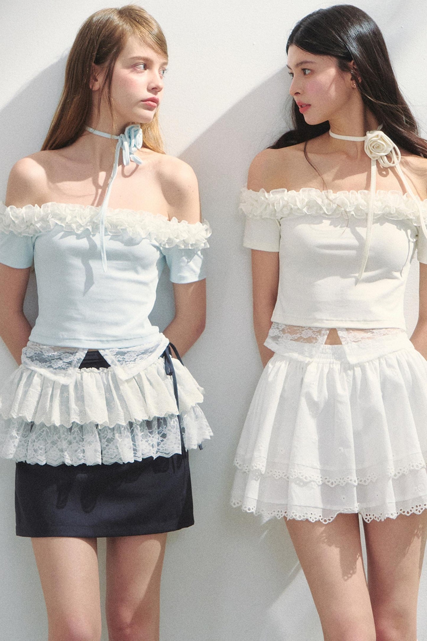 Lace Asymmetrical Top