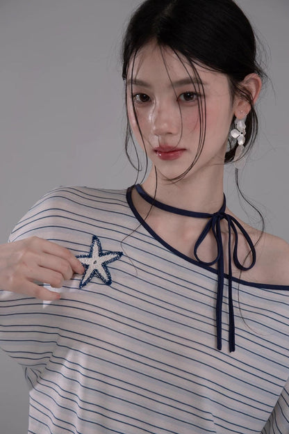 Off-Shoulder Starfish T-Shirt