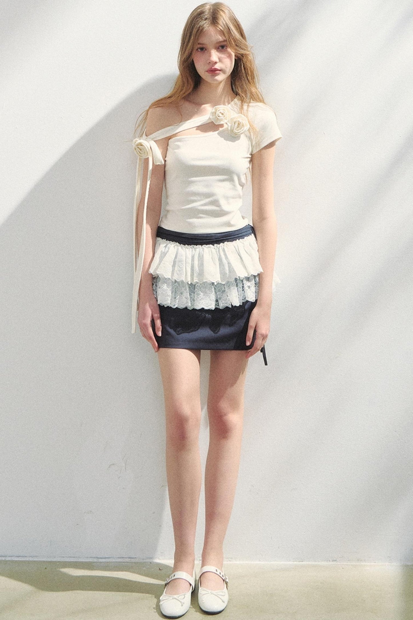 Vintage Gray Peplum Skirt