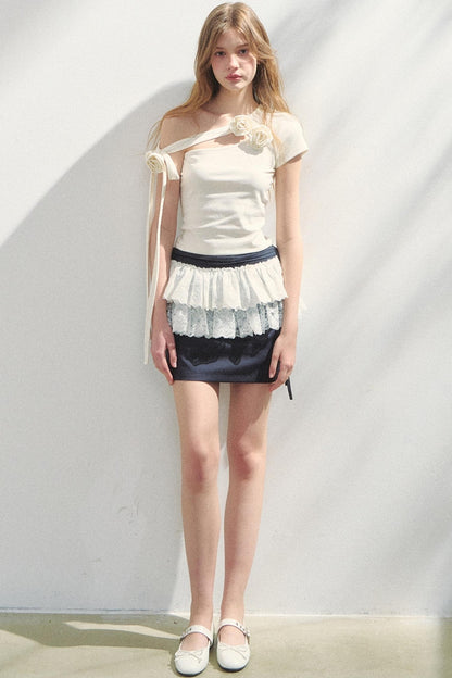 Vintage Gray Peplum Skirt