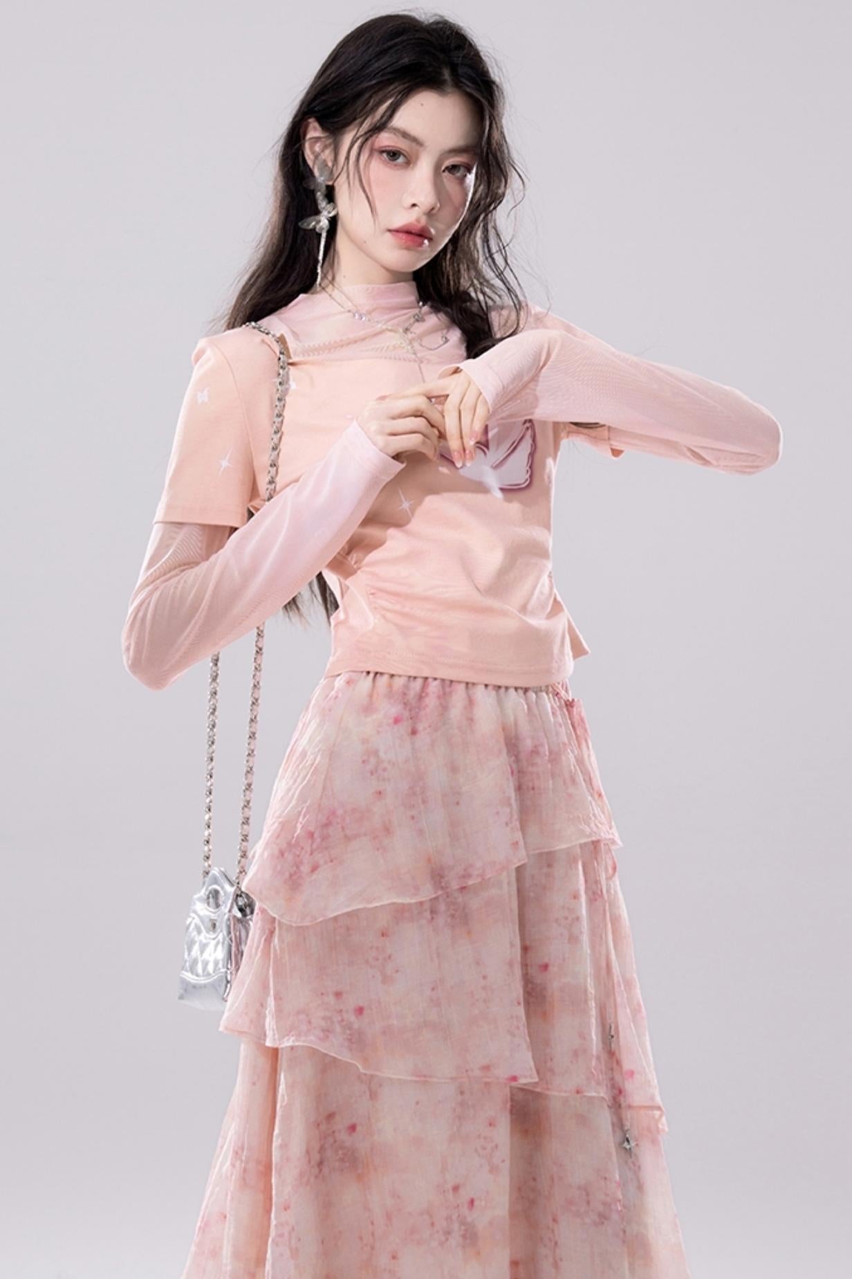 Floral Crushed Cake Skirt