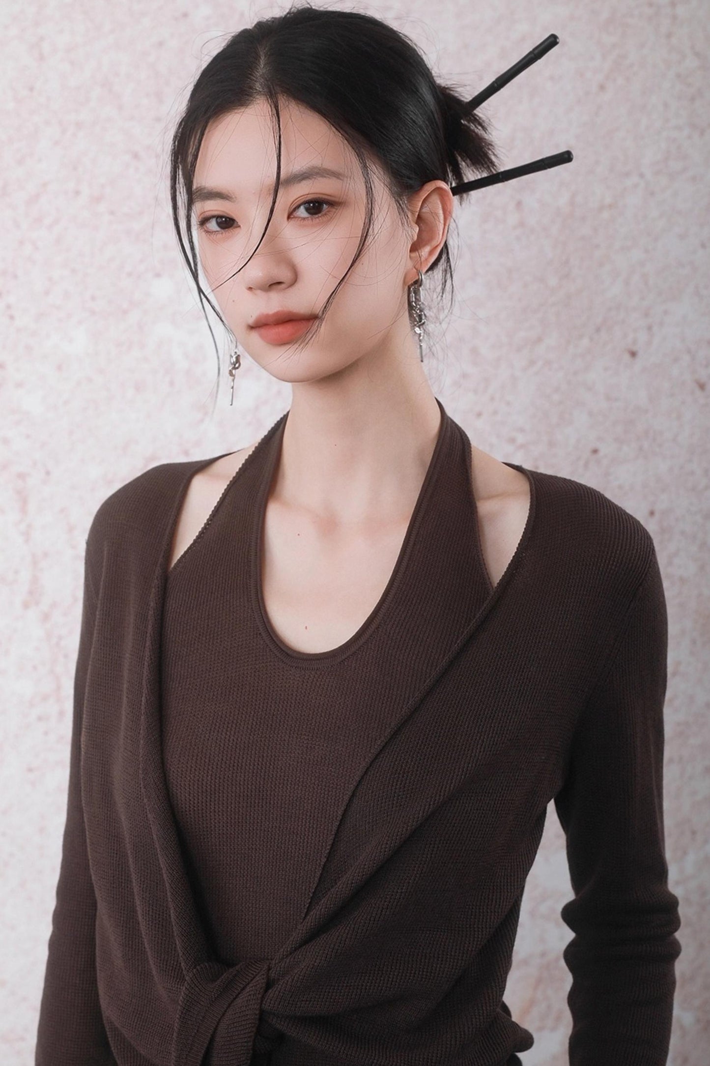 Autumn Mocha Brown Knitted Sweater