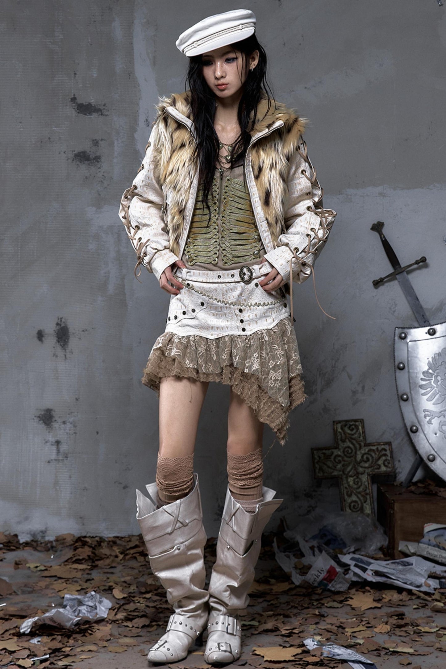 Dreamy Wanderer Leather Skirt