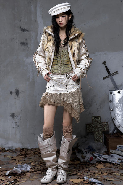 Dreamy Wanderer Leather Skirt