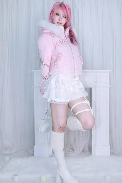 Detachable Hat Punk Jacket