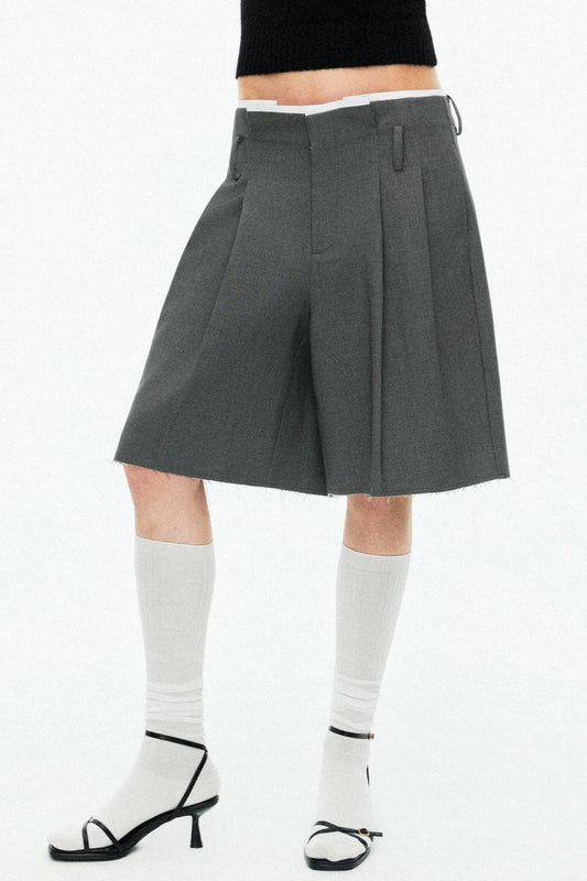 Tencel Wool Pleated Pants