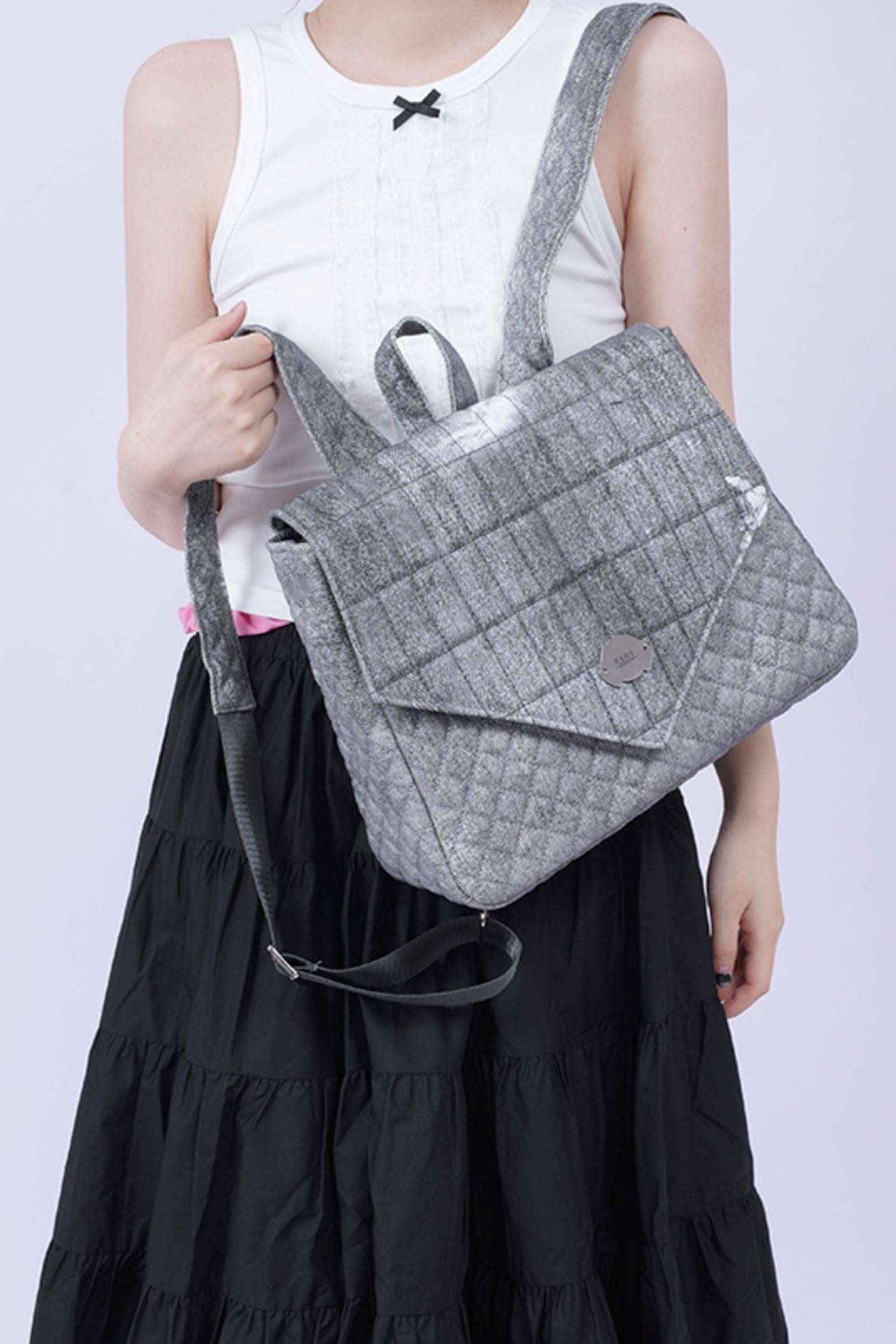 Triangle Flap Rucksack Bag