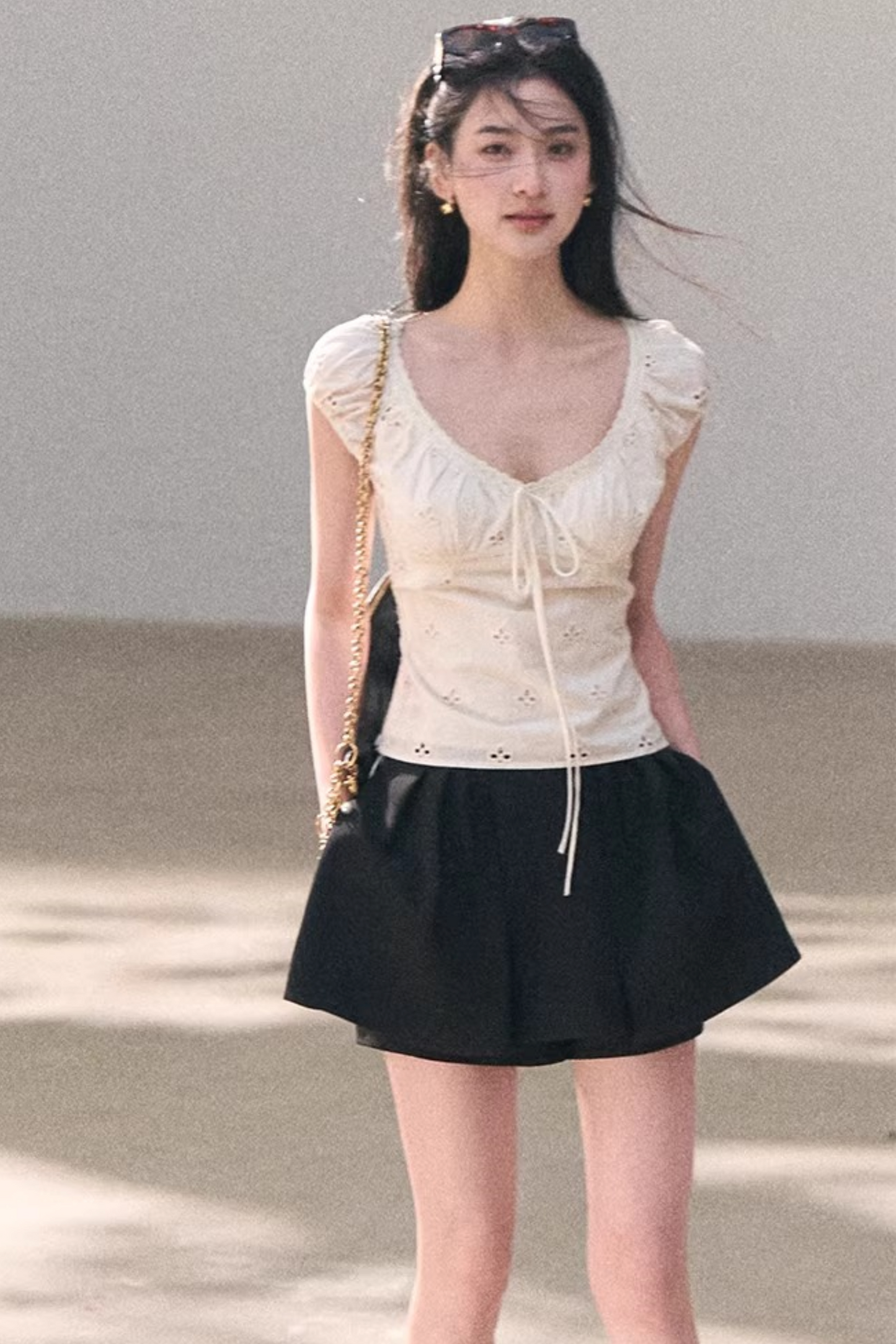 Embroidered Cotton Lace Top