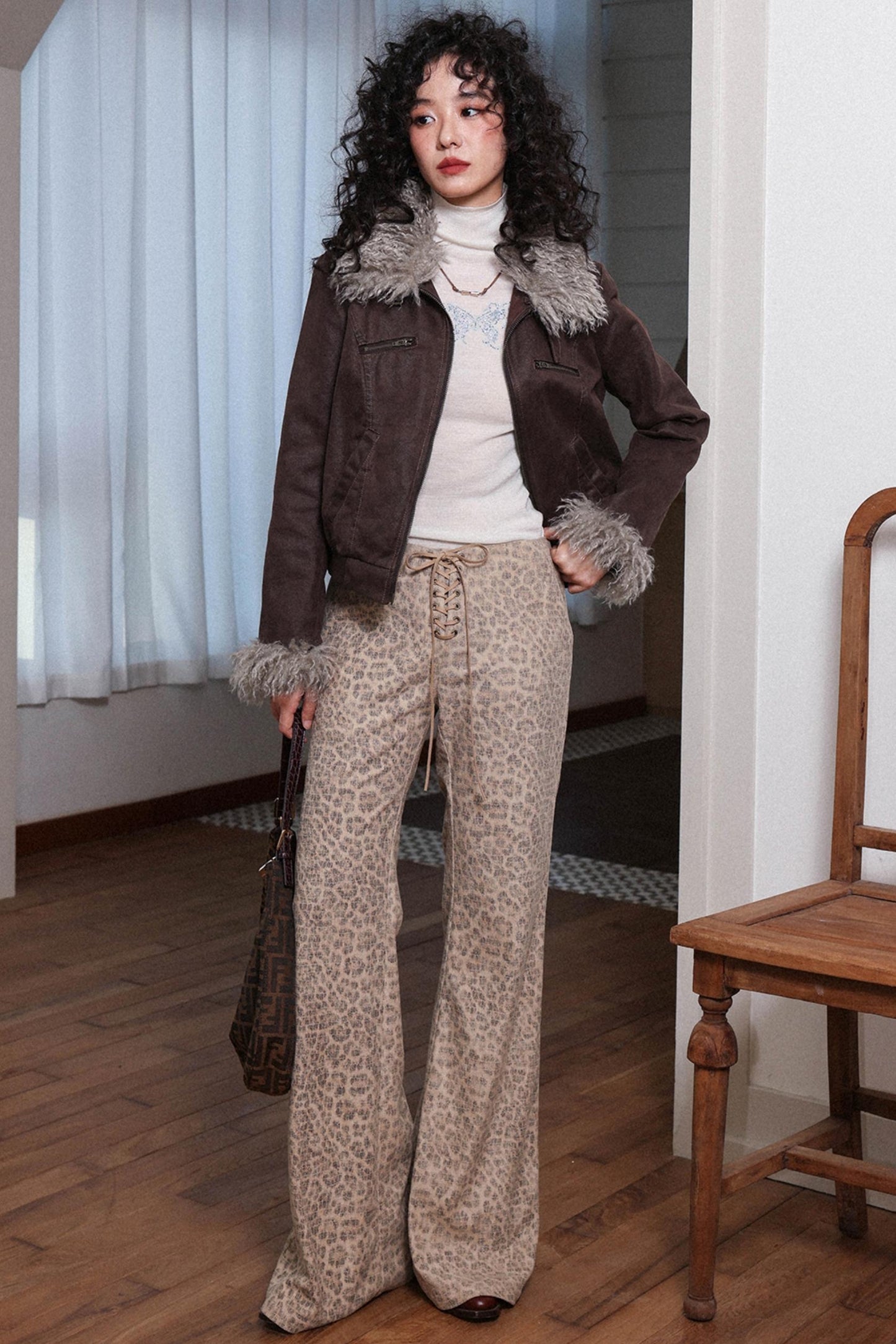 Gentle Cropped Leather Jacket