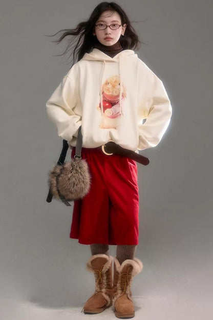 Apple Rabbit 후드 티셔츠