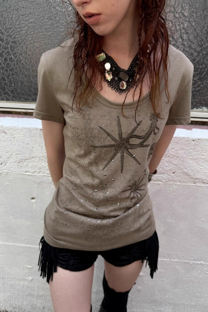 Western Rhinestone Basic Tee