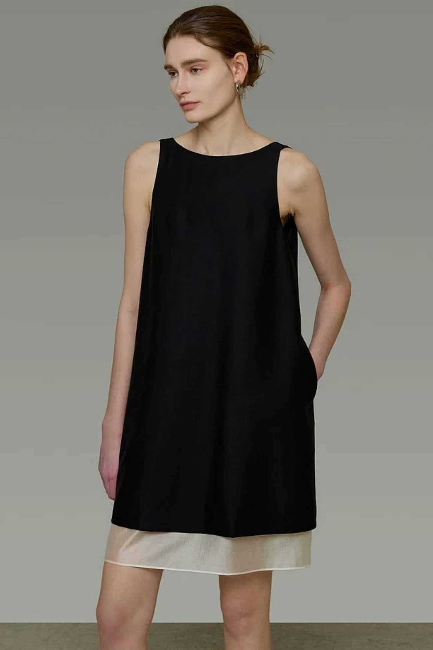 Color-Blocked Midi Dress