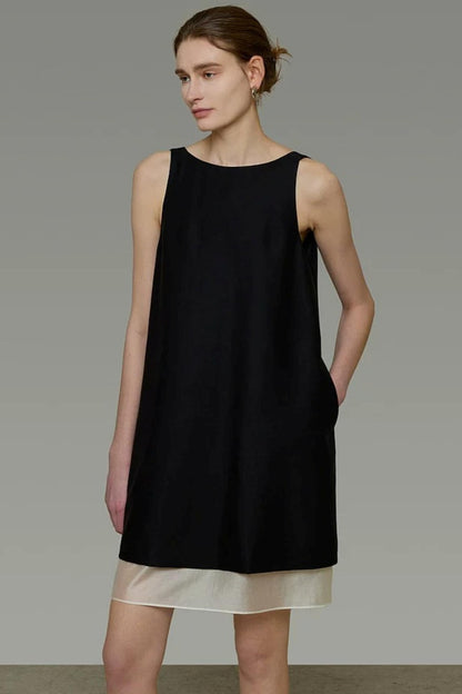 Color-Blocked Midi Dress