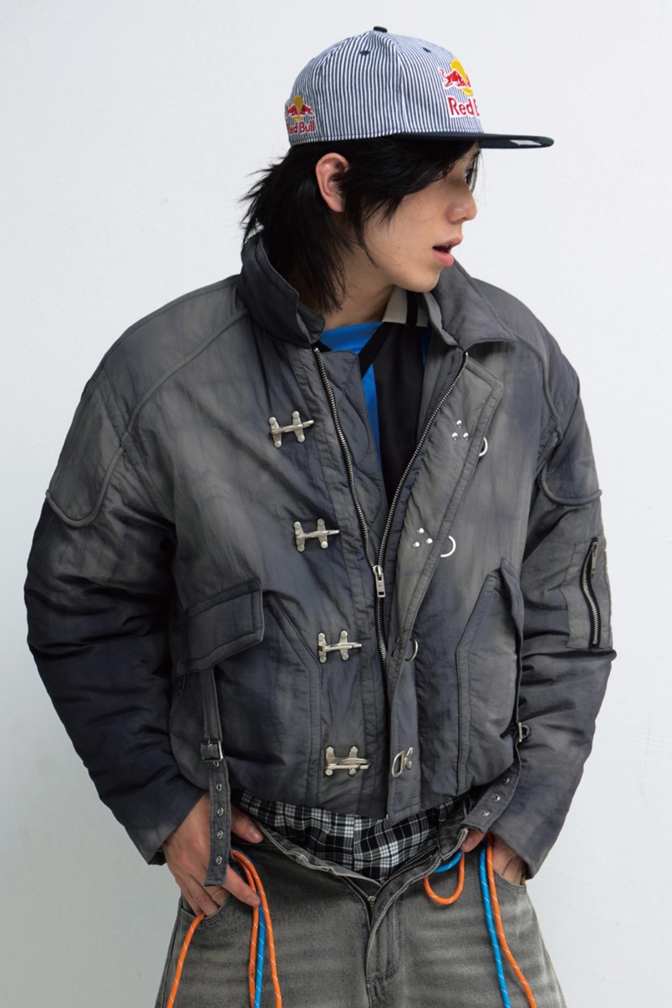 Gradient Cropped Padded Jacket