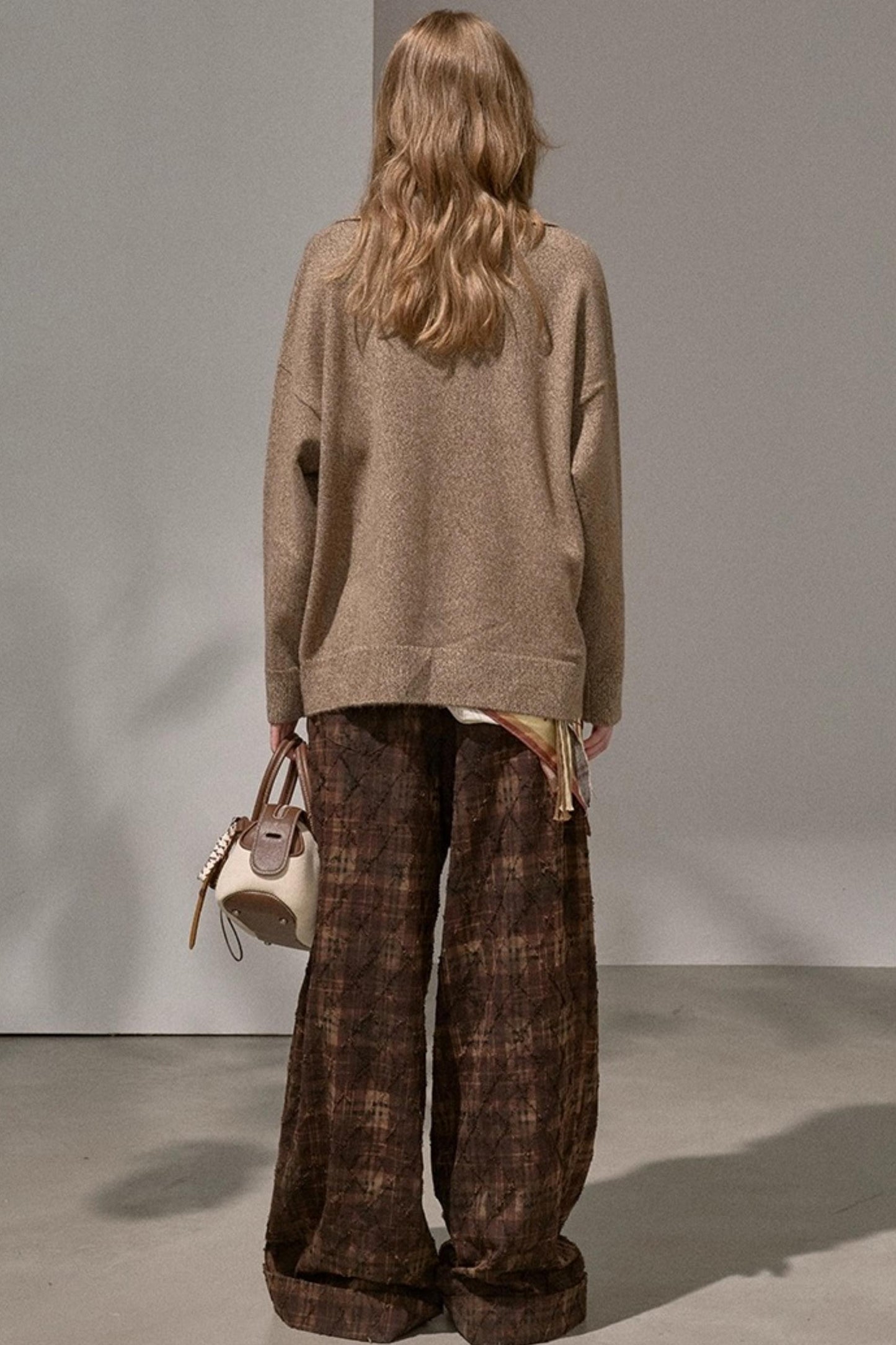 Volumetric Snowflake V-Neck Casual Sweater