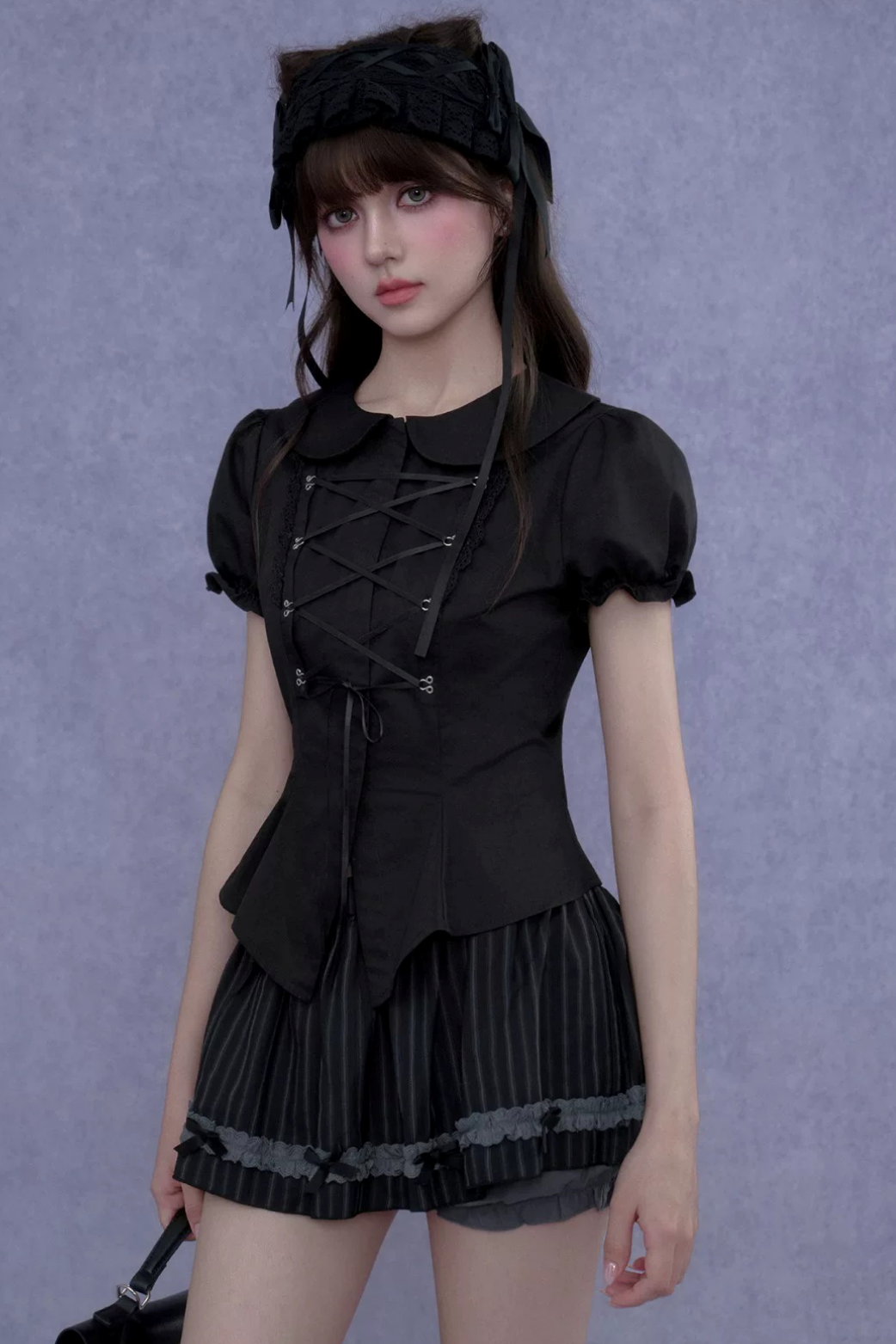 Dark Princess Puff Sleeve Blouse Set-Up