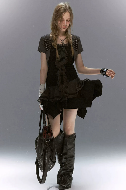 Napoleon Lace Ruffle Dress Set