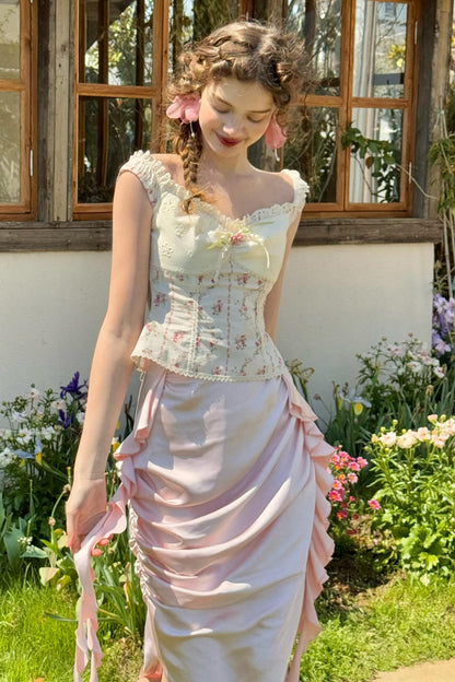 Slimming Floral Lace Top