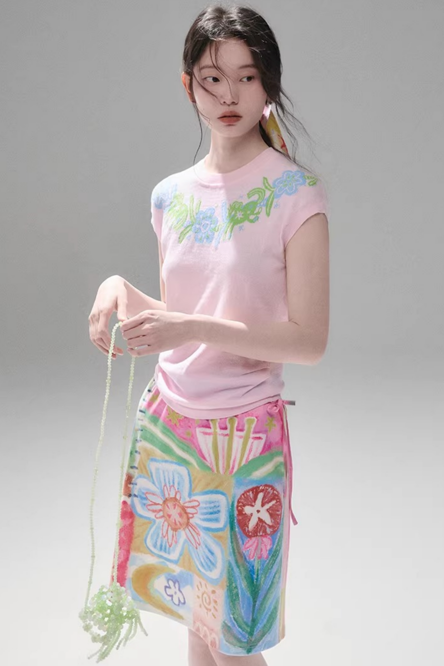 Little Horse Jacquard Cotton Top