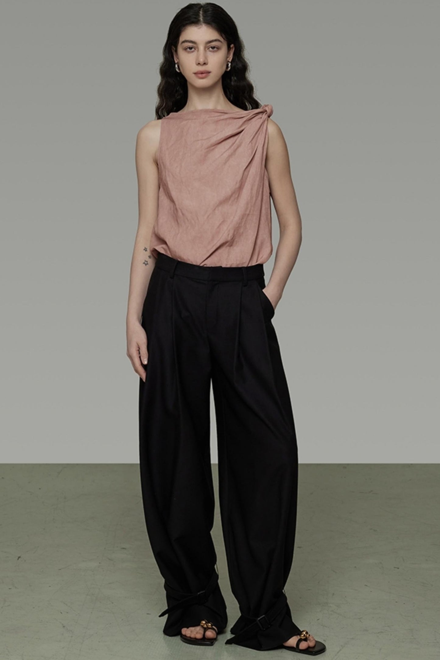 Twisted Pink Sleeveless Camisole