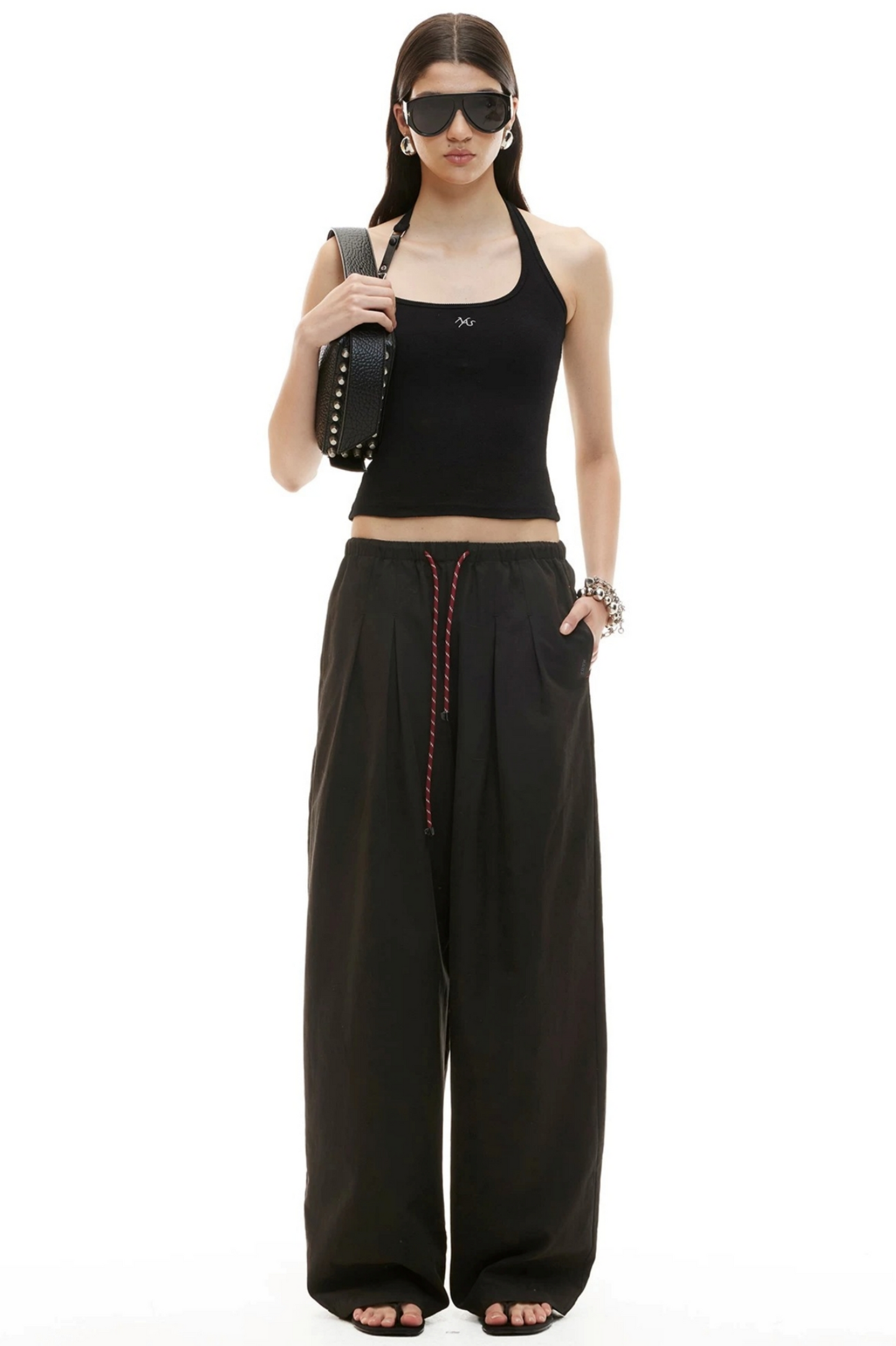 Silky Tencel Pleated Pants