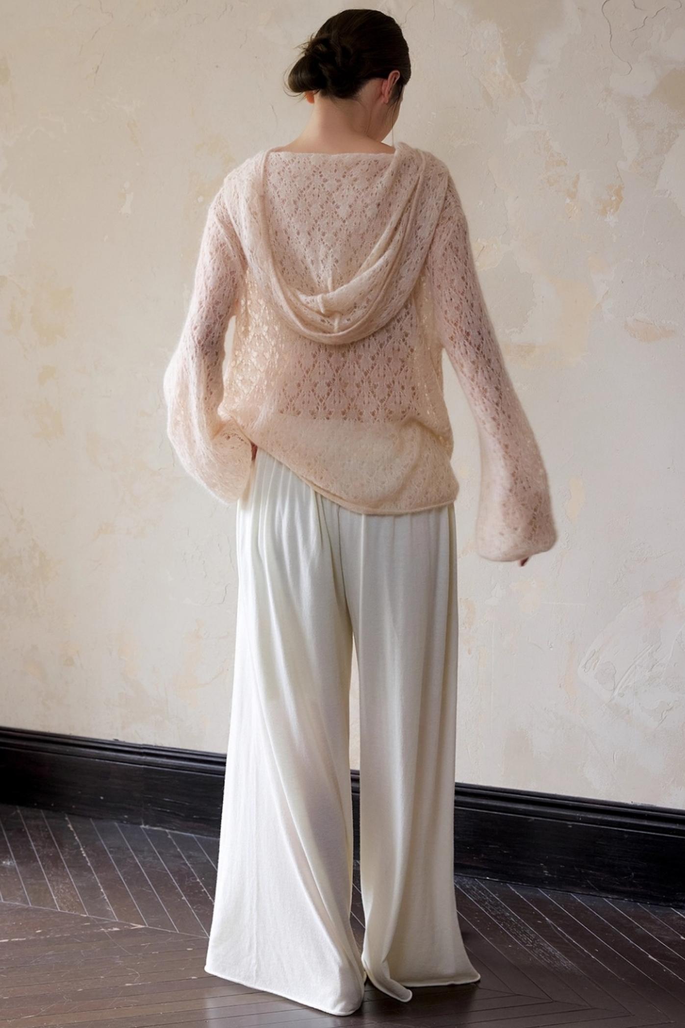 Alpaca Hooded Mohair Sweater