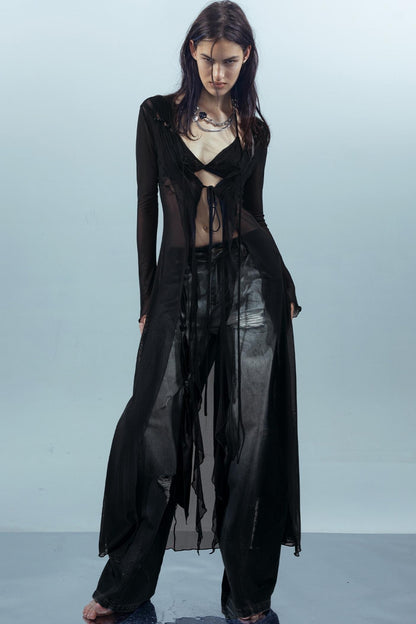 Dreams Beaded Mesh Cardigan