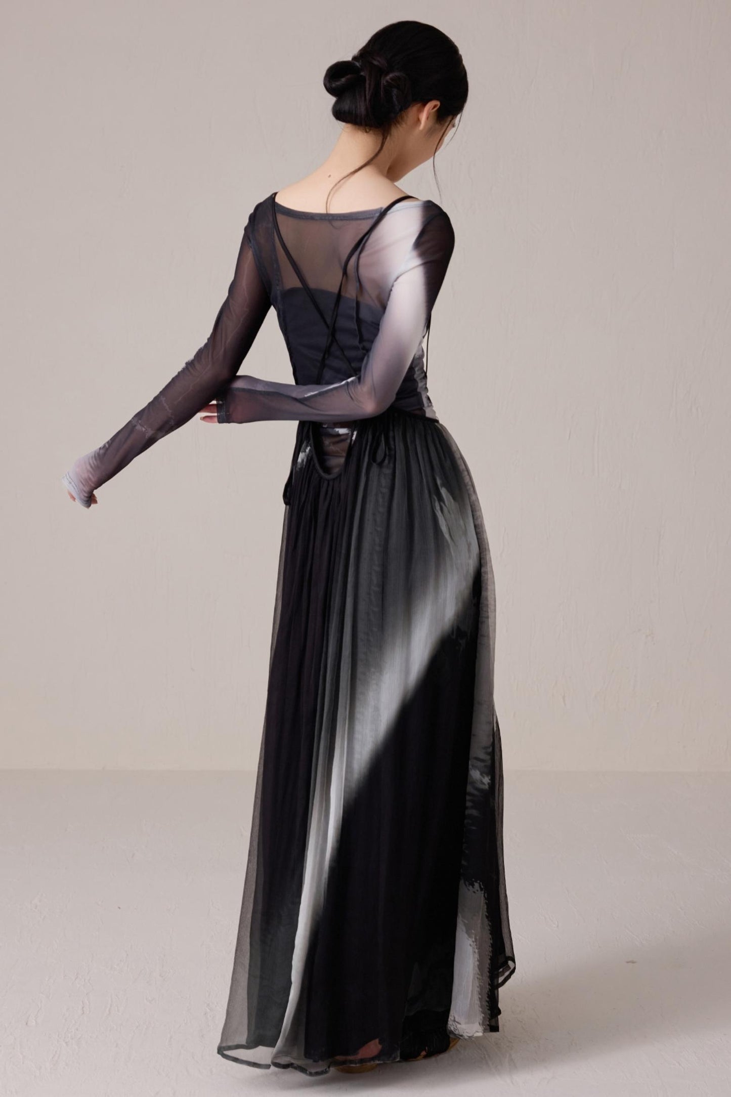 Chic Black Silk T-Shirt Dress