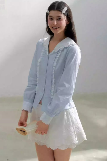 Sea of Spring Embroidered Shirt