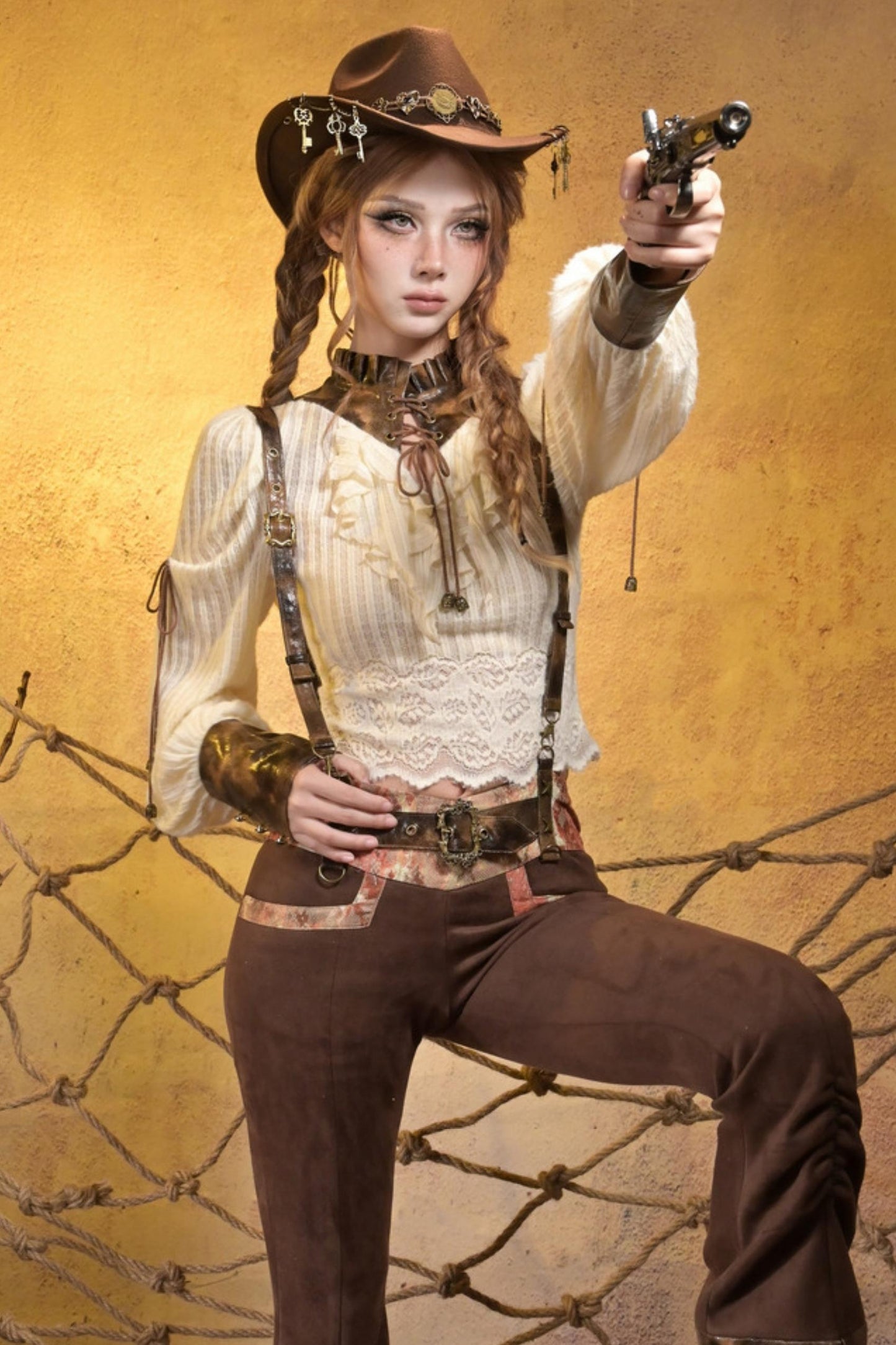 Steampunk Knitted Lace Top