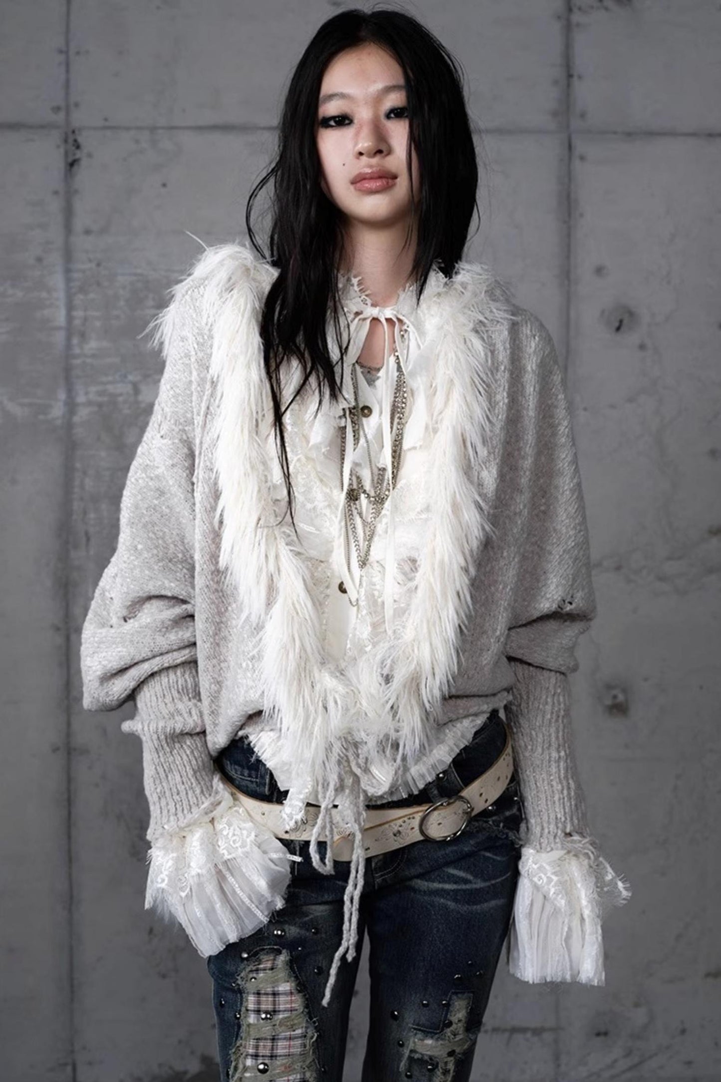 Lazy Vintage Hooded Sweater Coat