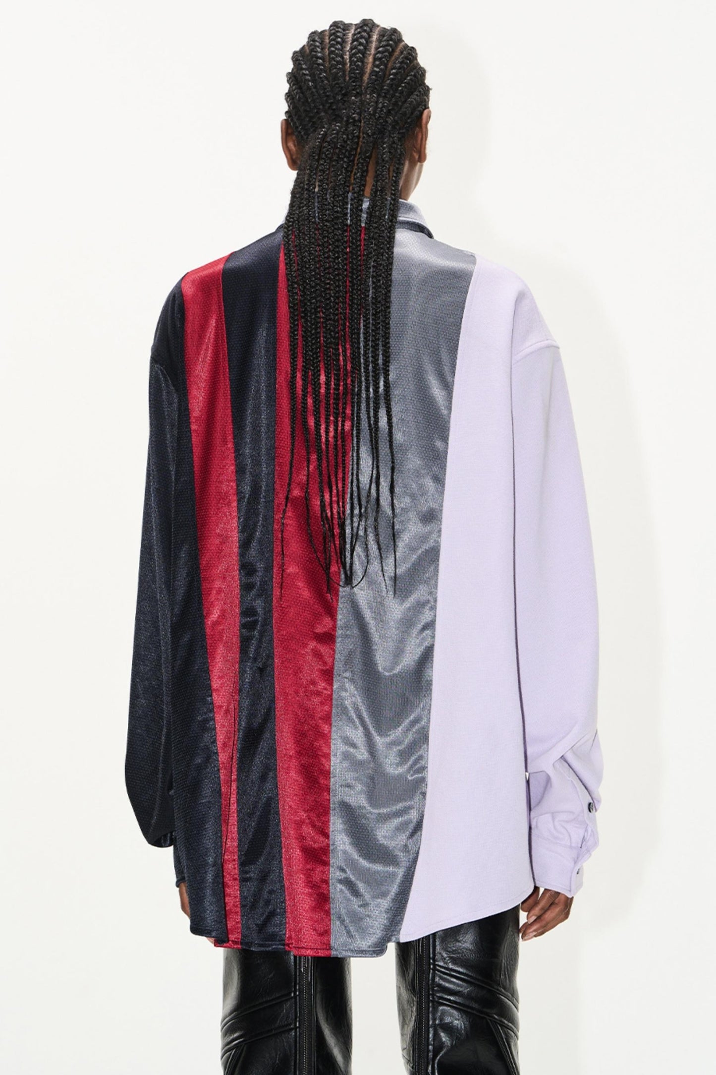 Colorblock Badge Long Sleeve Shirt