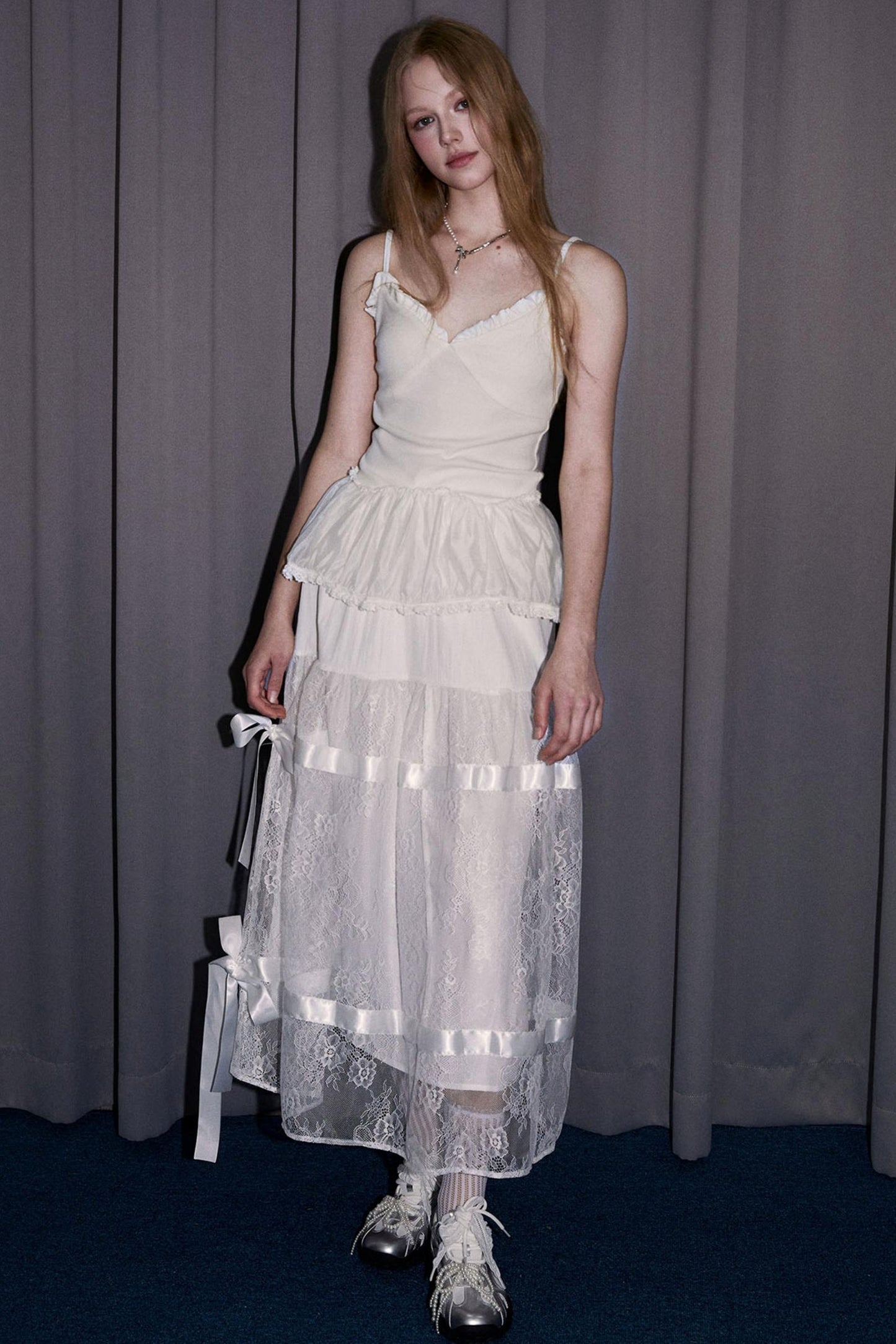 Romantic Bow Detail Long Skirt