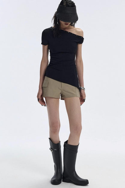 Bevelled Studded T-Shirt