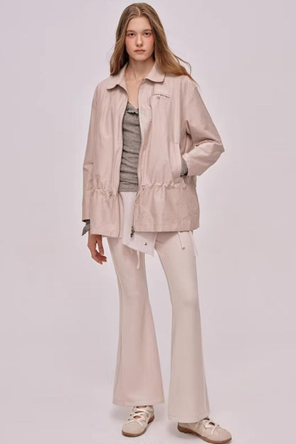 High-Waisted Drawstring Flared Pants